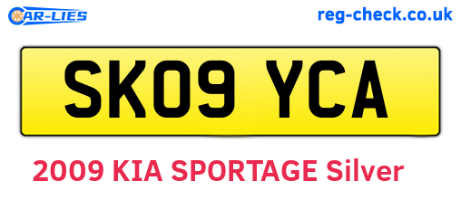 SK09YCA are the vehicle registration plates.