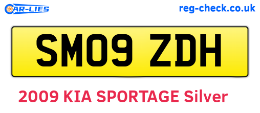 SM09ZDH are the vehicle registration plates.