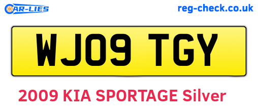 WJ09TGY are the vehicle registration plates.