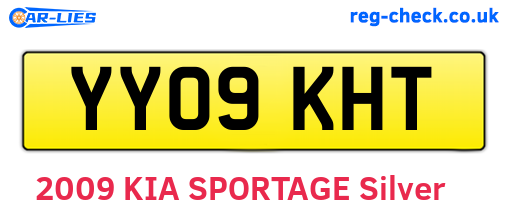 YY09KHT are the vehicle registration plates.