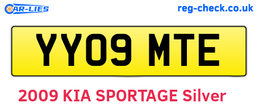 YY09MTE are the vehicle registration plates.