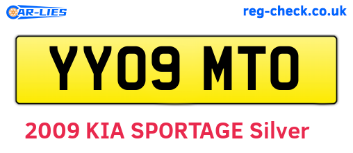 YY09MTO are the vehicle registration plates.