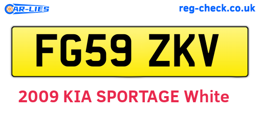 FG59ZKV are the vehicle registration plates.