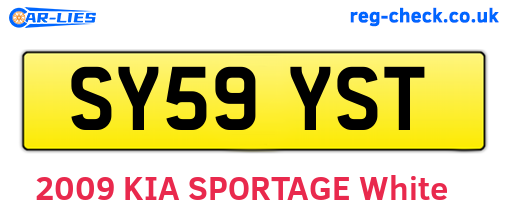 SY59YST are the vehicle registration plates.