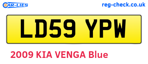 LD59YPW are the vehicle registration plates.