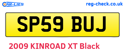 SP59BUJ are the vehicle registration plates.
