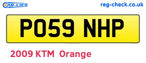 PO59NHP are the vehicle registration plates.