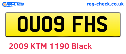 OU09FHS are the vehicle registration plates.