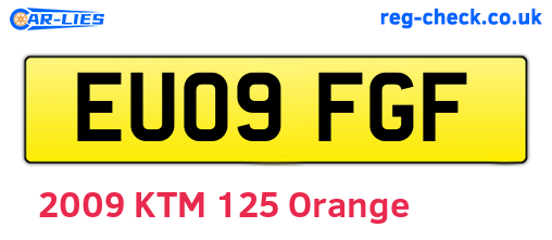 EU09FGF are the vehicle registration plates.
