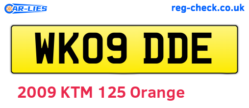 WK09DDE are the vehicle registration plates.