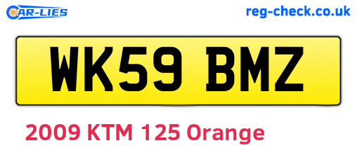 WK59BMZ are the vehicle registration plates.