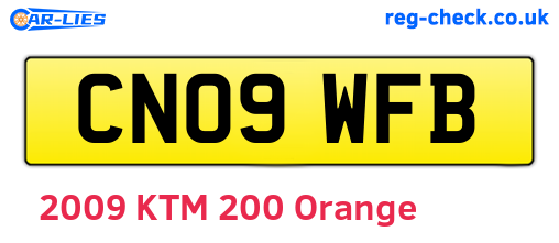 CN09WFB are the vehicle registration plates.