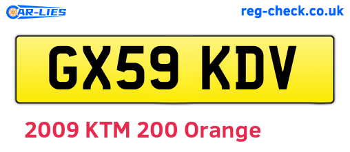 GX59KDV are the vehicle registration plates.
