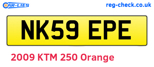 NK59EPE are the vehicle registration plates.