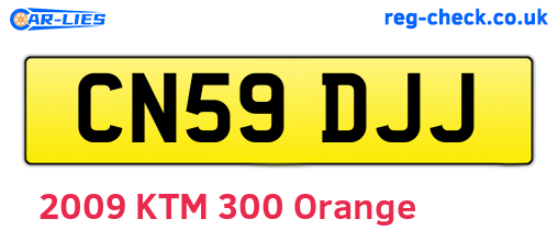 CN59DJJ are the vehicle registration plates.