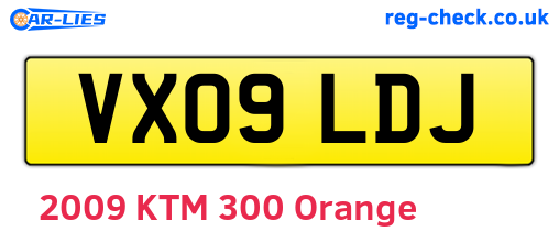 VX09LDJ are the vehicle registration plates.