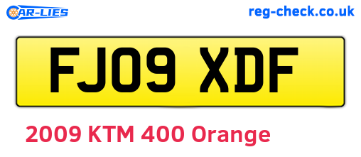 FJ09XDF are the vehicle registration plates.