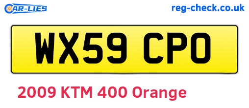 WX59CPO are the vehicle registration plates.