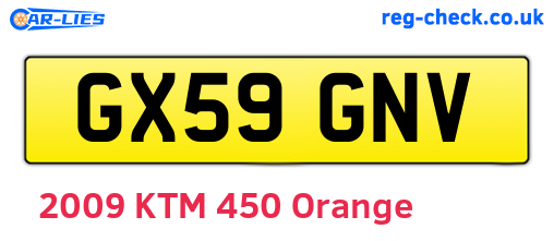GX59GNV are the vehicle registration plates.