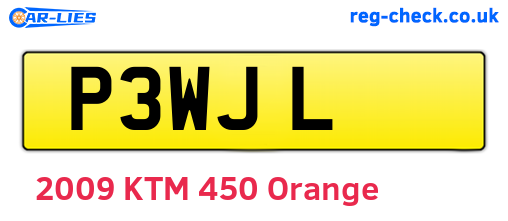 P3WJL are the vehicle registration plates.