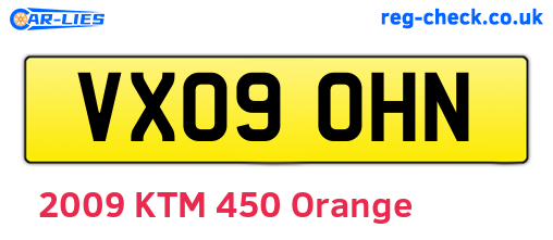VX09OHN are the vehicle registration plates.