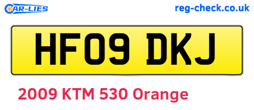 HF09DKJ are the vehicle registration plates.