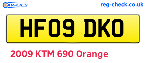 HF09DKO are the vehicle registration plates.