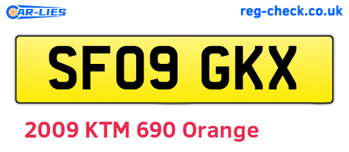SF09GKX are the vehicle registration plates.