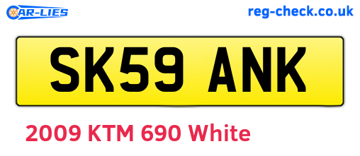 SK59ANK are the vehicle registration plates.