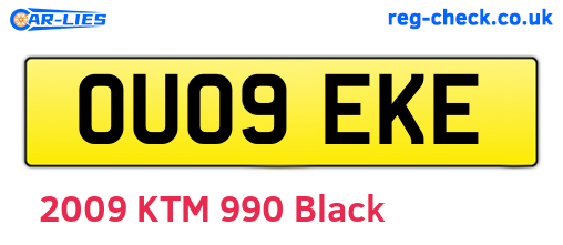 OU09EKE are the vehicle registration plates.
