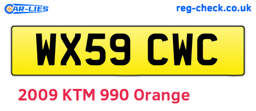 WX59CWC are the vehicle registration plates.