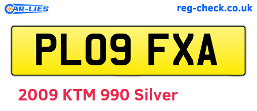 PL09FXA are the vehicle registration plates.