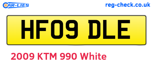 HF09DLE are the vehicle registration plates.