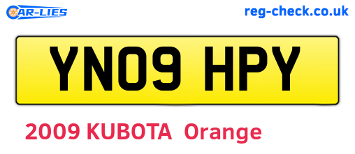 YN09HPY are the vehicle registration plates.