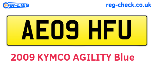 AE09HFU are the vehicle registration plates.