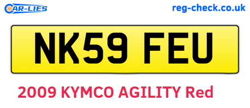 NK59FEU are the vehicle registration plates.