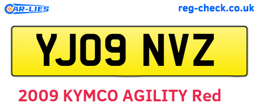 YJ09NVZ are the vehicle registration plates.