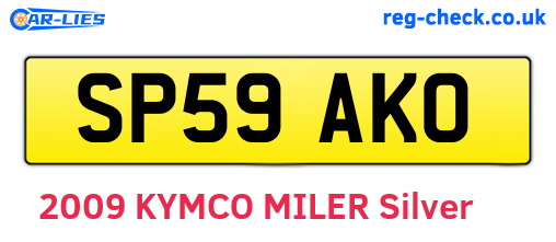 SP59AKO are the vehicle registration plates.