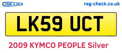 LK59UCT are the vehicle registration plates.