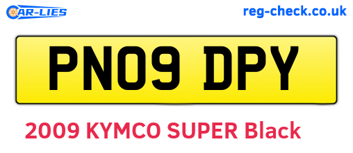 PN09DPY are the vehicle registration plates.