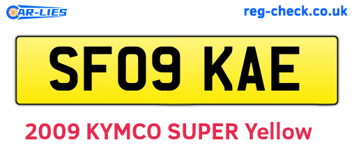SF09KAE are the vehicle registration plates.