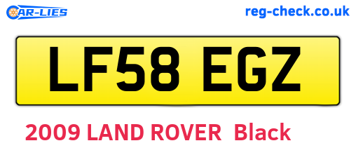 LF58EGZ are the vehicle registration plates.