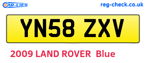 YN58ZXV are the vehicle registration plates.