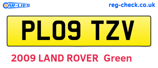 PL09TZV are the vehicle registration plates.