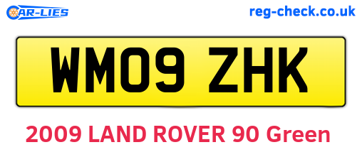 WM09ZHK are the vehicle registration plates.