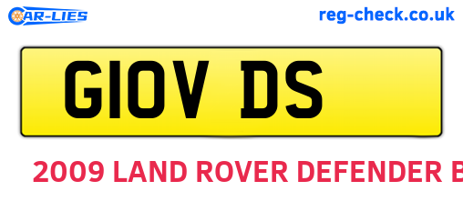 G10VDS are the vehicle registration plates.