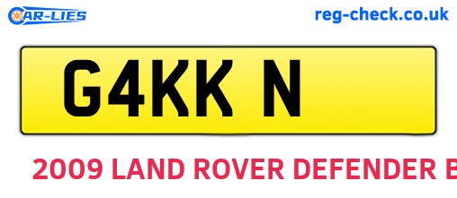 G4KKN are the vehicle registration plates.