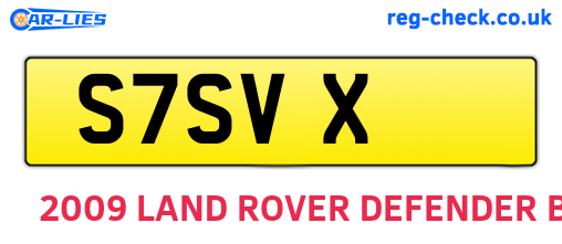 S7SVX are the vehicle registration plates.