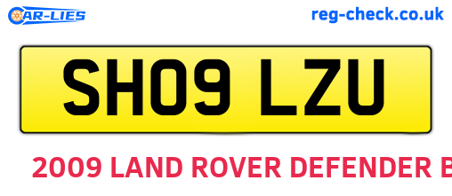 SH09LZU are the vehicle registration plates.