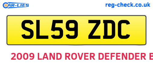SL59ZDC are the vehicle registration plates.